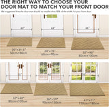 Deurmat, bruin, 90 x 150 cm, voor binnen en buiten, wasbare vloermat, waterdichte deurmat, antislip vuilvanger, tapijt voor ingang, huisdeur, patio, hal, tuin