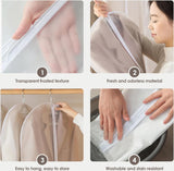 Doorzichtige kledingzakken voor het ophangen van kleding, 40" pakzakken voor kastopslag, stofdichte plastic pakzakken, kledingbeschermingszakken met ritssluiting