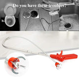 1,3 m wc-pijpreinigingsspiraal met klauw, toiletreinigingsspiraal, ideaal voor het verwijderen van haren en vuil, geschikt voor toiletten verstopping, riolering, badkuip