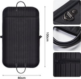 Hoogwaardige stofkap voor het opbergen van pakken, kleding en zakelijke jassen, ademende stofkap met handvat en ritssluiting, geschikt voor reizen, zwart, 100 x 60 cm