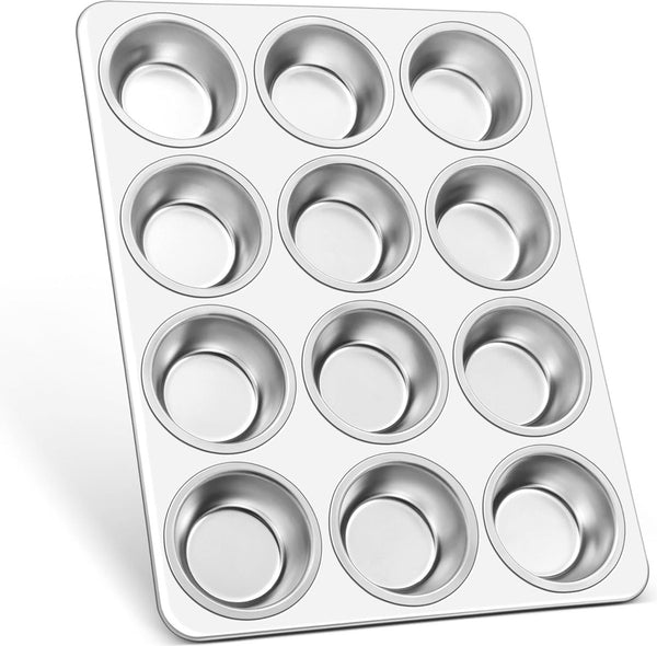 Roestvrijstalen muffinvorm voor 12 muffins