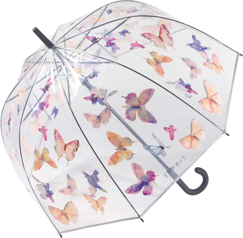 Stokscherm Long AC Domeshape Copper Stripes, Transparant-kleurrijk