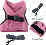 Cat Harness and Leash, Ultra-Light, Escape-Proof, Adjustable, Soft Mesh Fabric, Padded, Running Vest, Jacket for Kittens, Pets, Puppies, m, Pink