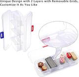 Set van 5 dubbellaags verstelbare pennenbakjes Kunststof stapelbare pennenbakje met deksel Transparante briefpapierdoos Penhouder Opbergdoos voor kinderen Studenten voor schoolbenodigdheden, transparant,