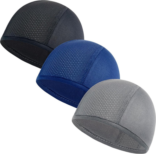 3 stuks onderhelmmuts voor onder helm fiets muts zomer fietsmuts helmmuts heren sportmuts schedel cap ademend