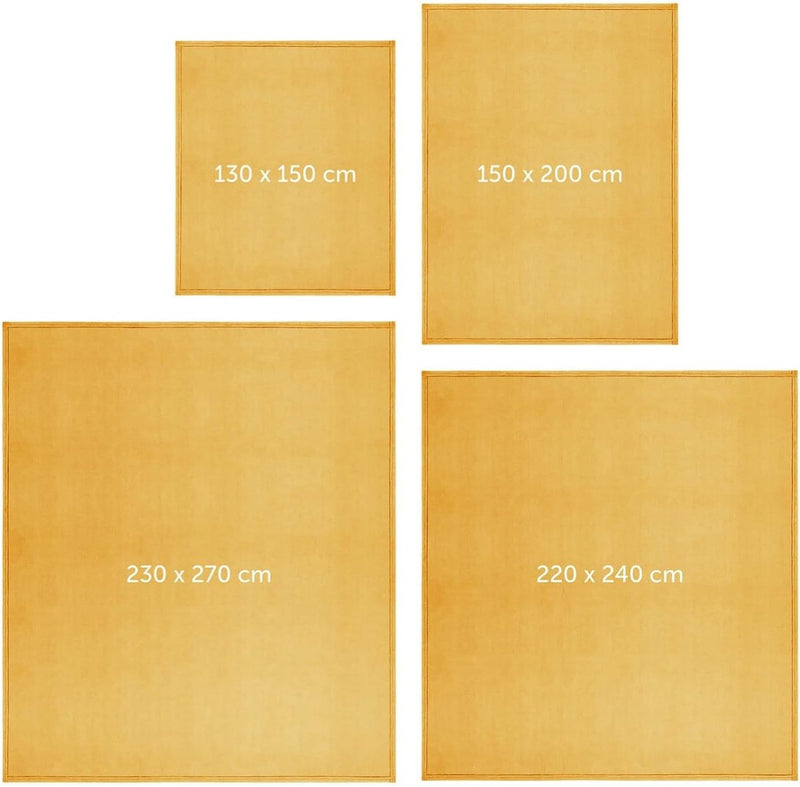 Knuffeldeken van fleece, hoogwaardige deken, Oeko-Tex®-gecertificeerd, 150 x 200 cm, knuffeldeken pluizig als bankdeken, sprei of winterdeken, Spicy Mustard - geel