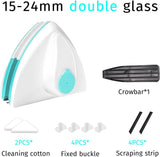 Watergevulde magnetische glasborstel, dubbelzijdige glasreinigingsborstel voor ramen, reinigingsgereedschap voor ramen, reinigingsgereedschap, magnetische raamreiniger, dikte 15-26 mm