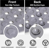 100 x 40 cm badmat antislip douchemat badmat antislip badmat machinewasbaar (grijs)