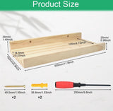 Wandplank, 30 cm, fotolijst, hout, wandplank, massief, zwevend rek, hangplank, houtnerf, kruidenrek, boekenplank, rustieke houten planken met lip, voor slaapkamer, woonkamer, badkamer