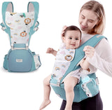 Babydrager voor pasgeborenen vanaf de geboorte, babydrager voor pasgeborenen vanaf de geboorte voor 0-36 maanden, ergonomische babydrager met heupzitting, draagdoek baby met slabbetje, kinderdrager