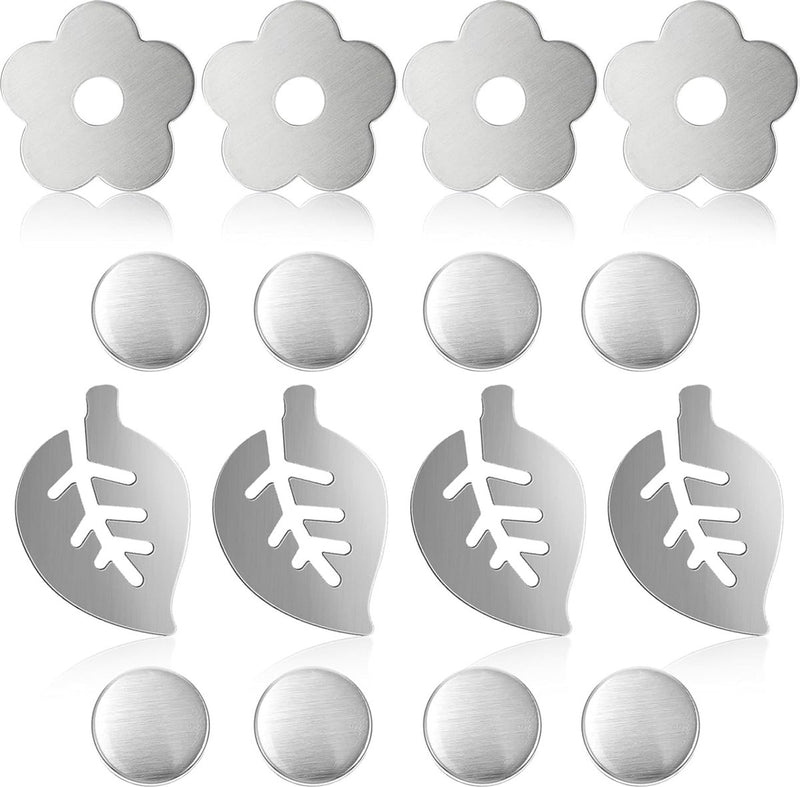Set van 8 tafelkleedgewichten met magneet, bloemenblad, extra zware magnetische gewichten voor buiten, binnen en buiten