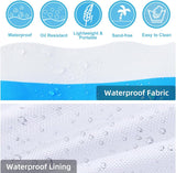 Strandtas XXL-familie, badtas dames reiscadeau boodschappentas strandtas met ritsvakken opvouwbaar lichtgewicht voor vakantiereizen