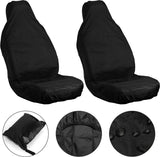 2-delige universele waterdichte autostoelhoezenset, stoelbeschermer voor bestuurdersstoelen, hoogwaardige nylon autostoelhoes in zwart voor honden, kinderen, sport, gemakkelijk schoon te maken