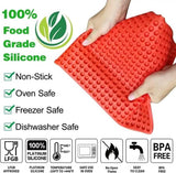 Bakmat voor hondenkoekjes met 468 gaten, mini-halfronde siliconen bakmat, hittebestendig en geschikt voor levensmiddelen, antiaanbaklaag, bakvorm voor hondenkoekjes