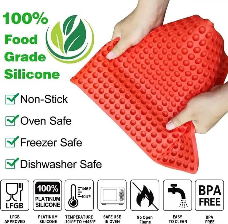 Bakmat voor hondenkoekjes met 468 gaten, mini-halfronde siliconen bakmat, hittebestendig en geschikt voor levensmiddelen, antiaanbaklaag, bakvorm voor hondenkoekjes