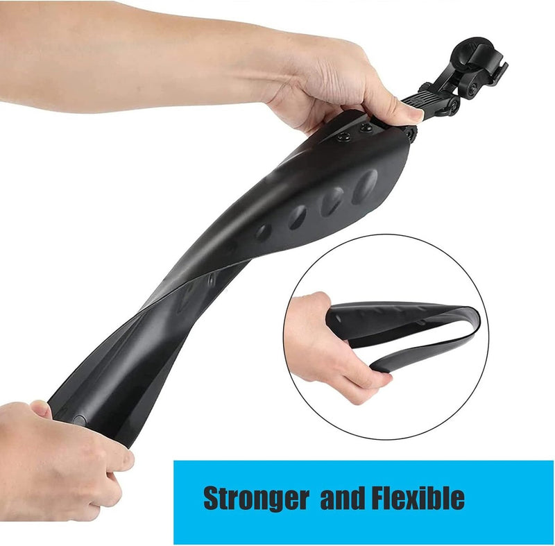 Fiets spatbordenset, spatborden, mountainbike, verstelbaar, voor achter, fietsbescherming voor wielen van 24-29 inch, met 1 reflecterende tape + 2 pijl reflecterende stickers