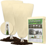 Winterbescherming voor planten, set van 2, 120 x 180 cm, vorstbeschermende plantendekens als winterbescherming, met ritssluiting voor boompalmen, balkonplanten, kaptent, ademend