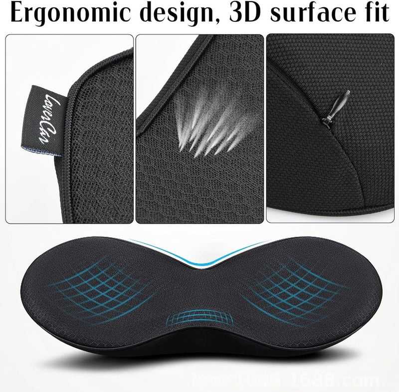 Wigkussen voor de auto, autostoelkussen, traagschuim, orthopedisch zitkussen, autostoel voor auto's, voertuigen en bureaustoel