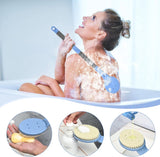 Rugborstel met lange handgreep voor douche, 22" badborstel voor douche, rugschrobber, exfoliatie en verbeterde huidgezondheid voor ouderen met beperkte armbeweging