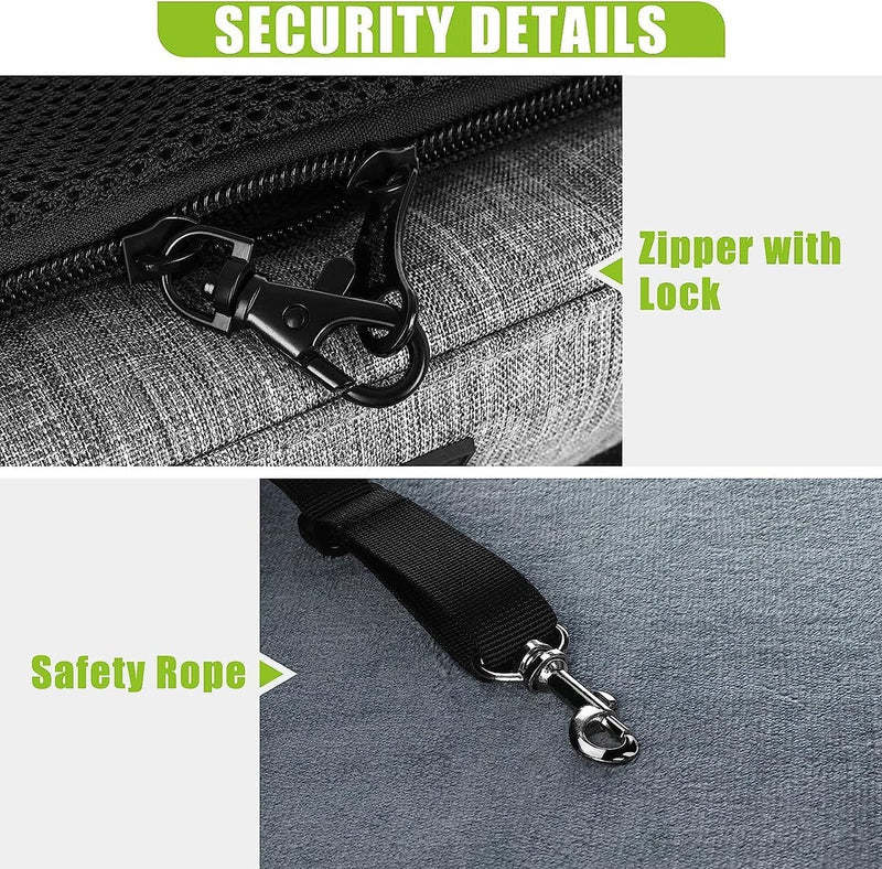 Kattentransportbox, ademende hondentas, transportbox, kattentransportboxen met verstelbare schouderriem, kattentransporttas voor op reis, hondendraagtas voor katten, puppy's onder de 6 kg