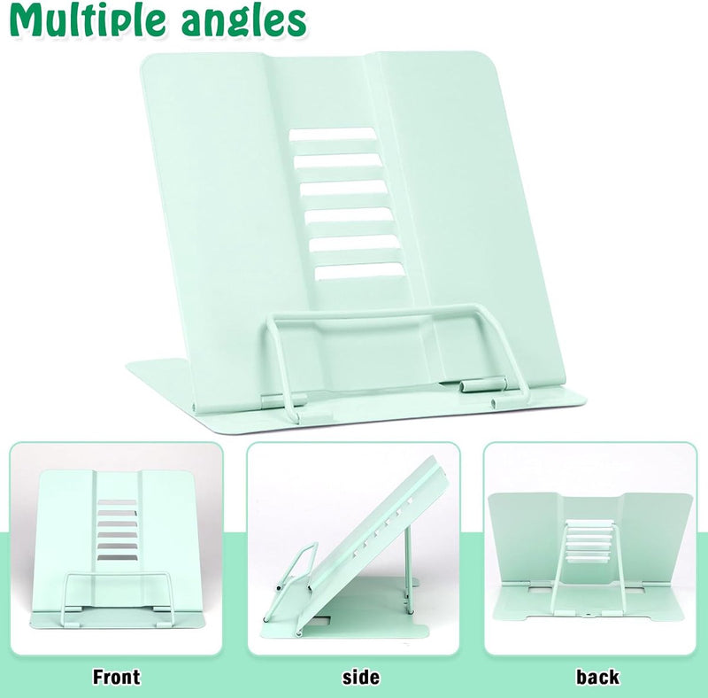 Boekenstandaard, metaal, verstelbare boekenhouder, leesstandaard, boekensteun voor kinderen, voor het vasthouden van spreekontwerpen