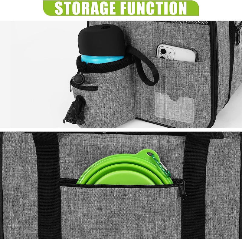 Kattentransportbox, ademende hondentas, transportbox, kattentransportboxen met verstelbare schouderriem, kattentransporttas voor op reis, hondendraagtas voor katten, puppy's onder de 6 kg