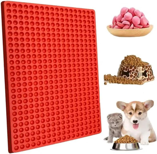 Bakmat voor hondenkoekjes met 468 gaten, mini-halfronde siliconen bakmat, hittebestendig en geschikt voor levensmiddelen, antiaanbaklaag, bakvorm voor hondenkoekjes