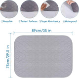 Puppy-onderlegger, incontinentie-onderlegger, wasbaar, trainingsmat voor huisdieren, hondenmat, vloerbescherming, wasbaar, herbruikbaar, antislip onderlegger voor puppy's, honden en katten, 75