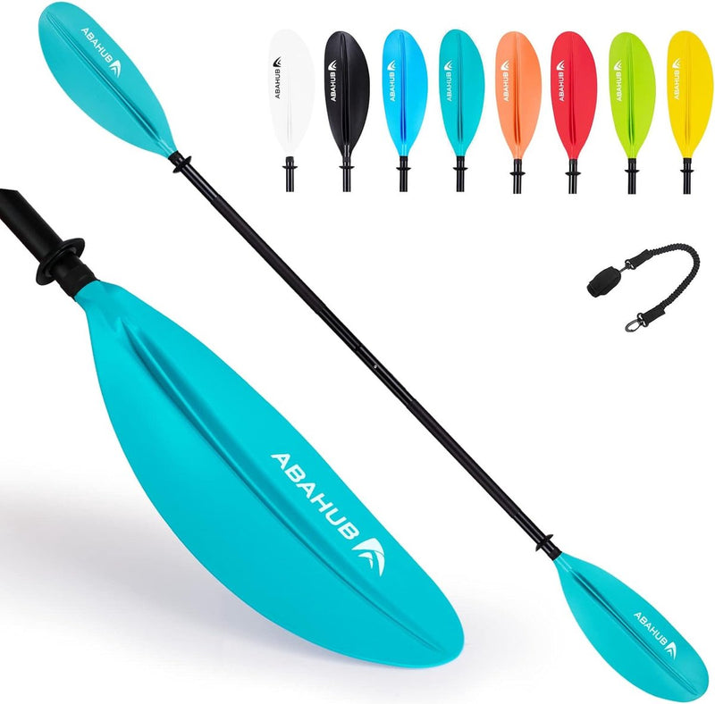 218/230/241 cm kajak peddel aluminium dubbele peddel met peddellijn voor kajakken roeiboot kanosport aluminiumlegering schacht kunststof messen zwart/wit/rood/blauw/groen/oranje/geel