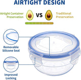 6 PACK 600ML voedselbewaarcontainers met deksel klein, slakommenset, maaltijdbereiding, fruitschaal, ijscontainer voor ijs, dessertkommen, plastic kom, diepvriescontainers klein