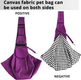 Hondendraagtas, huisdier, verstelbare schoudertas, transporttas voor huisdieren, ademende transporttas voor katten en honden, geschikt voor wandelingen in de open lucht, paars