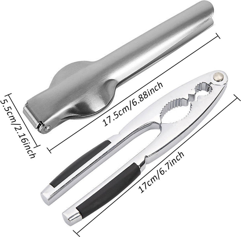 2 stuks notenkraker kastanjesnijder, notenkraker walnoten, kastanjesnijder, notenkraker van roestvrij staal, kastanjeopener, voor walnoten, kastanjes, noten, pecan, amandelen
