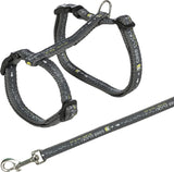 kattenharnas met riem, XL, nylon, 34-57 cm/13 mm, 1,20 m