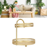 Gouden taartstandaardset, 2-laags fruitschaal met grote capaciteit, decoratieve multifunctionele cupcakestandaard voor thuisfeestkeuken