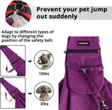 Hondendraagtas, huisdier, verstelbare schoudertas, transporttas voor huisdieren, ademende transporttas voor katten en honden, geschikt voor wandelingen in de open lucht, paars