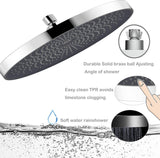 Design hoofddouche, douchekop, regendouche, ronde hoofddouche, diameter 260 mm, premium doucheset, massagedouche voor spa (chroom)