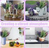 Kunstbloemen, 9 boeketten kunstbloemen zoals echte lavendel, kunststof nepbloemendecoratie, kunststof uv-bestendig, voor outdoor indoor balkon, tuin, grafdecoratie.