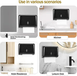 Papieren handdoekdispenser zonder boren, badkamerpapierdispenser, handdoekdispenser, wandgemonteerde handdoekdispenser voor C-, Z- of vouwpapierhanddoeken