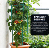 Plantenhouder, klimhulp, planten, robuuste tomatenkooi, tuinplant, steunstangen, kooi, lang staal, kunststof gecoate plantensticks met verbindingsstang (twee sets)