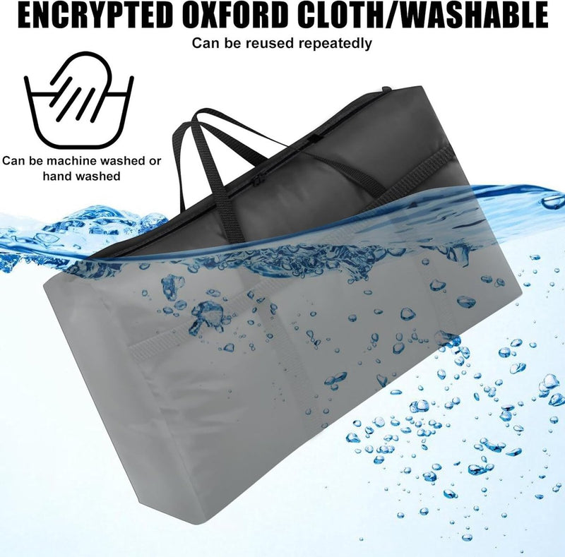 600D Oxford extra grote opbergtas, opbergdoos, organizer, opbergzak, reistas, draagtas, campingtas, transporttas voor dekbedden, kussens, kleding