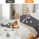 Waterdichte hondendeken, 180 x 75 cm, robuuste hondenmat als bescherming voor bank en bed, antislip hondendeken, ook voor grote honden, geschikt in de wasmachine, wasbaar (grijs)