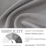 Vitrage bistrogordijn ondoorzichtig gordijn venstergordijn gordijn gordijn gaas sjaals half-transparant raamsjaal voor keuken woonkamer landhuis set van 2 90 x 60 H (cm) grijs