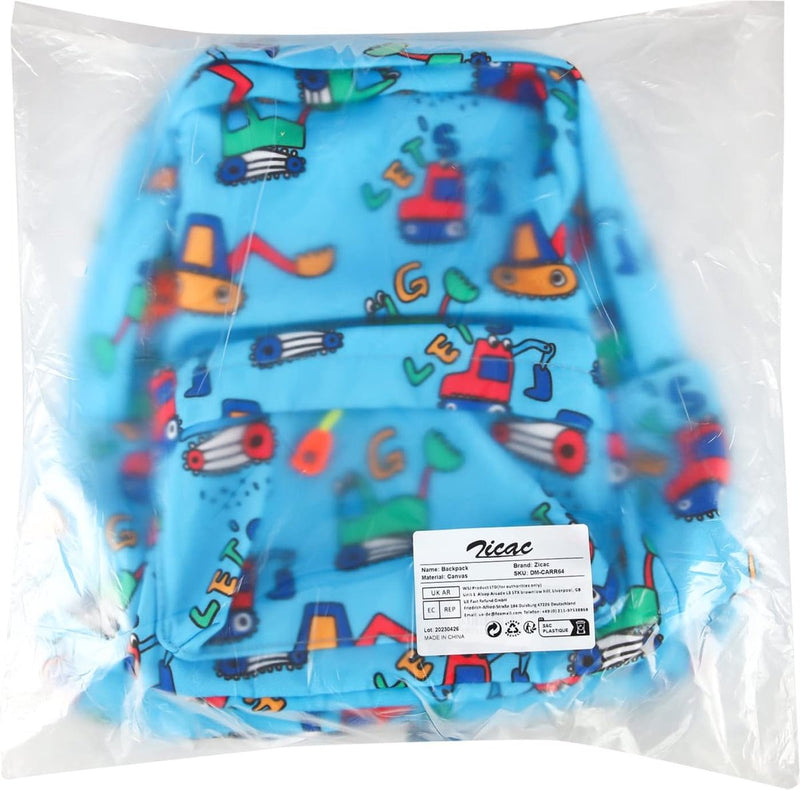 Kinderrugzak jongens peuterschool tas kleuterschoolrugzak dagrugzak cartoon munten portemonnee voor 3-5 jaar, 23 x 13 x 30 cm