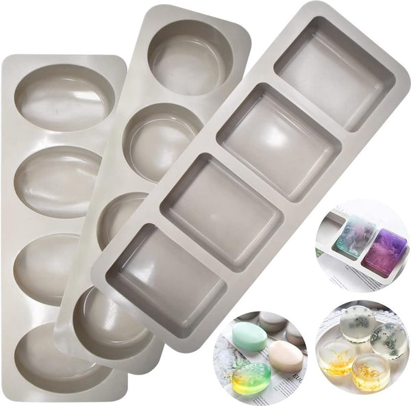 3 stuks zeepvormen siliconen handgemaakte siliconen vorm zeepvorm DIY vormpjes cakevormen chocolade zeepgietvorm voor zeep maken muffins ijsblokjes