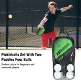 Pickleball paddle-racket, 4 pickleball-ballen met 2 paddles, pickleball-paddleset voor binnen en buiten