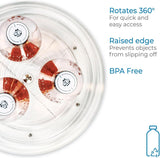 Draaiplateau, transparant, doorzichtig, 22,9 cm