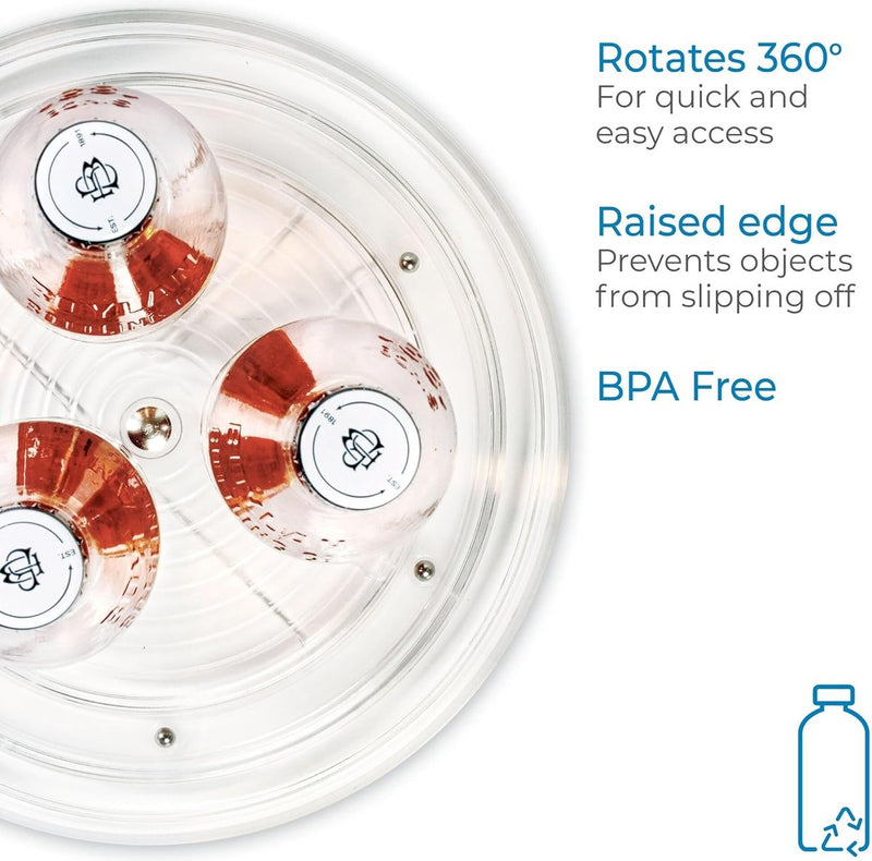 Draaiplateau, transparant, doorzichtig, 22,9 cm