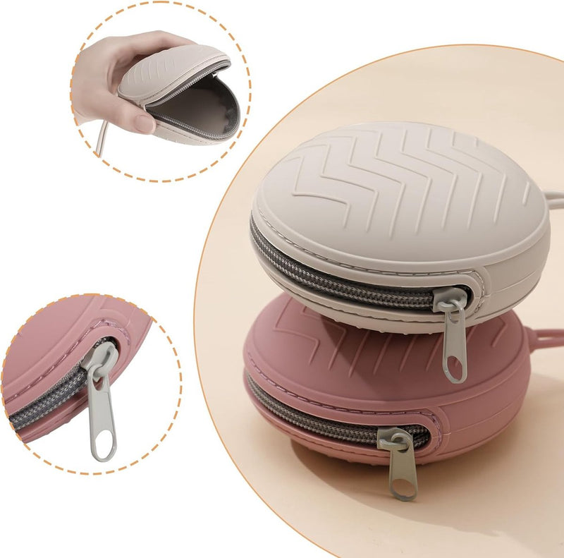 4 stuks fopspeenbox, BPA-vrij, 2 siliconen babyfopspeenzakjes, 2 transparante fopspeen, draagbare stofbestendige fopspeenbox voor onderweg, voor luierrugzak