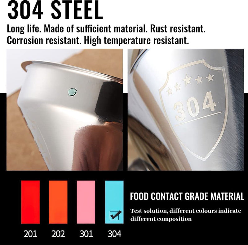 Trechterset voor levensmiddelen, 2 stuks trechter roestvrij staal 304 (klein, groot) en filter, 5 inch keukentrechter met afneembare zeef en buisborstel