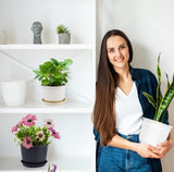 3 stuks kunststof bloempotten, plantenbakken met afwateringsgat 3 maten 15 cm, 18 cm, 21 cm, dikke groeiende plantenpotten, bloempotten plantenpot voor bloemen en planten (zwart)